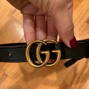 Skinny marmont GG Gucci belt